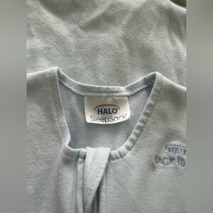 S (3-6mos) Halo SleepSack Soft Blue Baby Blanket